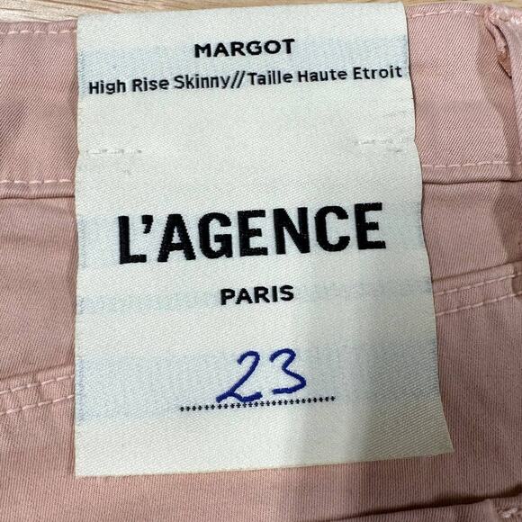 L’AGENCE NWT Margot High Rise Skinny Petal Jeans Size 23 Ankle Crop Stretch - Picture 4 of 10